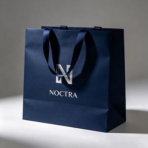 Custom Eco Friendly Recyclable Luxury Kraft <b>Paper</b> Carrier <b>Bag</b> with Custom Logo Printed for Craft & <b>Gift</b> Packaging - Product Image 1
