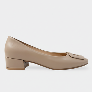 Scarpe da donna eleganti formali Beige a punta 6-8cm tacco sottile alta qualità da ufficio moda con cinturino alla caviglia - Product Image 2