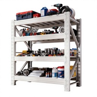 Étagère de stockage pliable en acier à 4 niveaux, durable, antirouille, avec protection contre la corrosion par peinture en poudre