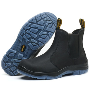 Bottes de sécurité de travail <span class=keywords><strong>pour</strong></span> hommes, en cuir véritable, à bout en fibre de verre, Chelsea, décontractées, mi-hautes, <span class=keywords><strong>pour</strong></span> l'ingénierie, coûteuses - Product Image 5
