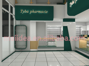 Conception moderne de pharmacie, design d'intérieur, étagère d'exposition personnalisée pour magasin médical - Product Image 5