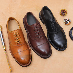 Zapatos de Hombre Retro Casuales de Cuero Genuino al por Mayor, Transpirables, Ligeros, de Piel de Vacuno, con Diseño de Ladrillo Tallado, Estilo Vintage - Product Image 1