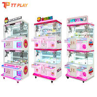 Machine à griffes à monnayeur double tour pour enfants, avec armoire métallique pour poupées, type de jeu créatif, pour bonbons, fournisseur unique et innovant