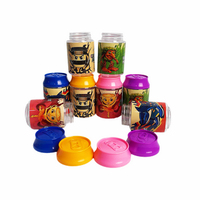 Nouveaux pots en plastique PET de 3,5 g au design de canette de soda, 100 ml, avec bouchon à clapet, pour bonbons gélifiés, herbes sèches et fleurs