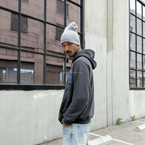 Sudadera Distressed para Hombre, <span class=keywords><strong>de</strong></span> Alto Gramaje (400-500 g/m²), con Estampado Puff Personalizado, Corte Holgado, Estilo Oversize, 100% Algodón - Product Image 2