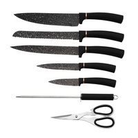 Fabricant de couteaux de cuisine 8 pièces ensemble de couteaux en acier inoxydable avec affûteur pour la coupe quotidienne de la cuisine