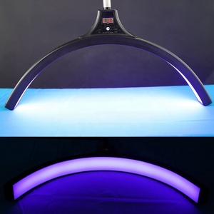 Lampada da Pavimento a Mezzaluna per Unghie, 28 Pollici, Alta Luminosità 62W, con Supporto per Telefono e Telecomando - Product Image 4