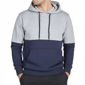 Sweatshirts à capuche pour hommes pull thermique en coton avec fermeture éclair motif imprimé 100% coton fabriqué au Pakistan - Product Image 1
