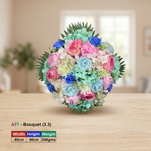 Artificial Flower Factory Silk Handmade Durable & Reusable <b>Pastel</b> Paradise & Aquatic Bloom Medallion Wall Arrangement - Product Image 2
