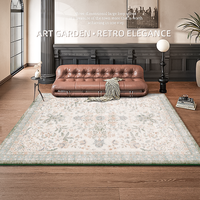 Luxe 5x7 traditionnel Floral turc en peluche couverture de sol lavable Boho tapis jeter tapis pour salon chambre cuisine