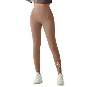 Leggings de sport pour femmes, taille haute, respirants, confortables, extensibles, contrôle du ventre, logo personnalisé, tricot doux comme du beurre, vêtements de yoga - Product Image 2