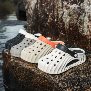 <b>Clogs</b> For Men And Women White Black Slip On Breathable Non Slip Summer Casual Shoes With Honeycomb Design - Product Image 2