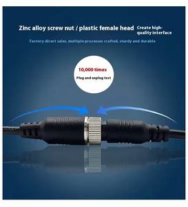 M16 penerbangan laki-laki perempuan konektor 1M disesuaikan tahan air Audio Video kabel untuk pemantauan mobil ekor garis GX16 untuk otomotif - Product Image 3