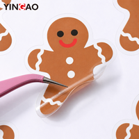 Autocollants de Noël transparents personnalisés pour fenêtres, adhésifs imperméables, autocollants transparents pour décorer les murs et les fenêtres de Noël