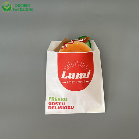 Hot Dog Paper Bag Customized Food Bags for Take Out Food Hot Dog Paper Bag Customized Food Bags for Take Out Food