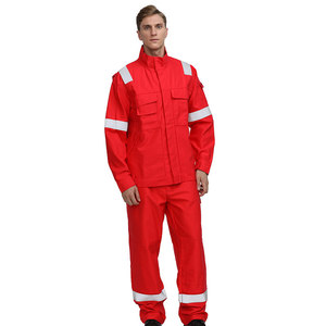 Conjunto de Ropa de Trabajo Ignífuga Newco, Algodón Grueso, Tipo Dividido, Otoño, Equipo de Protección para Trabajadores de Petróleo y Petroquímicos - Product Image 4