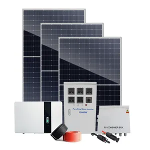 Ticari kullanım için komple hibrid güneş sanayi sistemi 10Kw 20Kw 30Kw 50Kw 100Kw-500Kw kapalı ızgara güneş enerjisi enerji sistemi