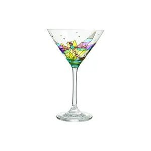 Copa de cóctel de Martini de libélula 3D pintada a mano única para uso diario, regalo de cumpleaños