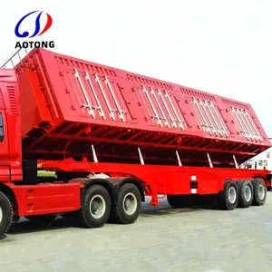 Nhiệm vụ nặng nề 40cbm 50 tấn bên Dump Trailer cát tipper xe tải bán Trailer để bán