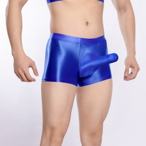 Caleçons boxers pour hommes en maille, <span class=keywords><strong>taille</strong></span> mi-haute, <span class=keywords><strong>grande</strong></span> <span class=keywords><strong>taille</strong></span>, fins, très élastiques, respirants, soyeux et lisses, avec motif trompe d'éléphant - Product Image 6
