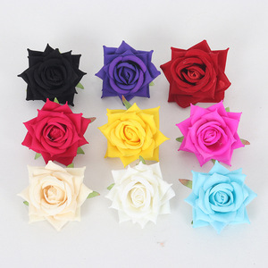 Cabeza <span class=keywords><strong>de</strong></span> flor artificial <span class=keywords><strong>de</strong></span> rosa <span class=keywords><strong>de</strong></span> <span class=keywords><strong>esquina</strong></span> <span class=keywords><strong>de</strong></span> terciopelo <span class=keywords><strong>de</strong></span> alta calidad hecha a mano para decoración del hogar, coche <span class=keywords><strong>de</strong></span> boda, decoración elegante del Día <span class=keywords><strong>de</strong></span> <span class=keywords><strong>la</strong></span> madre <span class=keywords><strong>de</strong></span> Año Nuevo - Product Image 4