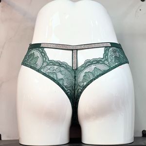 Internet Celebrity New Sexy Women's Underwear Low Waist <b>Elastic</b> <b>Lace</b> Embroidery Hot Drilling Hollow Underwear Triangle Pants - Product Image 4