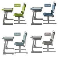 Bureau et chaise ergonomiques en gros pour étudiants, table d'étude pour enfants avec fonction de réglage de hauteur par vis