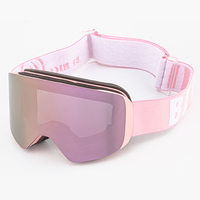 Vente en gros OEM Lunettes de ski anti-buée UV400 avec logo personnalisé, double lentille, lunettes de ski pour jeunes SNOW-6500