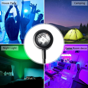 <b>USB</b> Sunset Lamp LED Neon <b>Night</b> <b>Light</b> Projector Photography Wall Atmosphere Lighting for Bedroom Home Room Decor Gift - Product Image 3