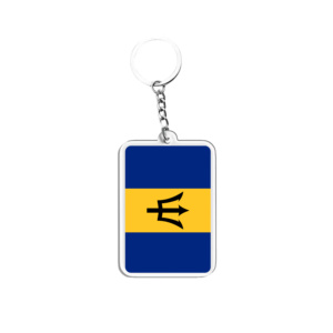Acrylic Keychains & Pendants Light Keychains Barbados Flags Various Countries Accessories for Fans - Product Image 1