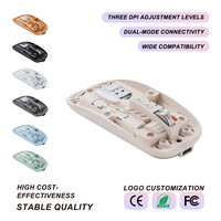 Souris sans fil double mode avec récepteur USB, canal sans fil supplémentaire, clic silencieux, 2400 DPI, rechargeable Type-C pour importateurs, vente en gros OEM