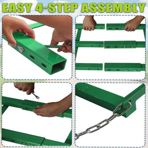 آلة تسوية العشب JH-Mech قوية مقاس 48 × 20 بوصة (4 أقدام) من الفولاذ المطلي بالمسحوق الأخضر، محراث سحب خلفي لصيانة مساحات الزراعة - Product Image 4