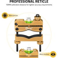 Kit de nivellement professionnel CVLIFE pour montage de lunette de visée, avec 2 niveaux universels magnétiques à bulles, niveaux de haute qualité dorés