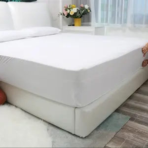 Biancheria da letto materasso con cerniera coprimaterasso bianco coprimaterasso impermeabile a prova di cimici del letto con cerniera