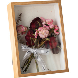 Wooden Preserved Flower <b>Frame</b> Rectangle Solid Wood Handicraft Display Storage Modern Simple Style - Product Image 5