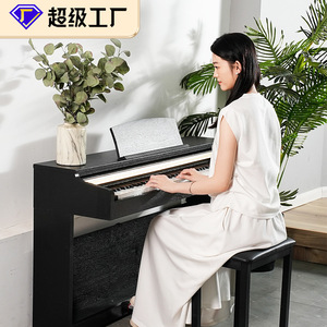 Piano électrique à 88 touches lestées avec couvercle coulissant vertical, piano numérique pour la pratique à domicile et la préparation aux examens - Product Image 5