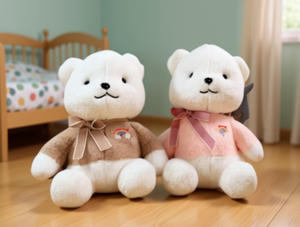 Lindo oso de peluche de 31cm-50cm, juguete suave para niños, regalo de cumpleaños, diseño de arcoíris bordado unisex - Product Image 2