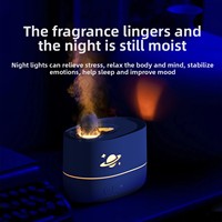 Diffuseur d'aromathérapie à flamme colorée avec minuterie 2-8 heures, ultra-silencieux 36 dB, veilleuse compacte pour la maison, les chambres et le bureau