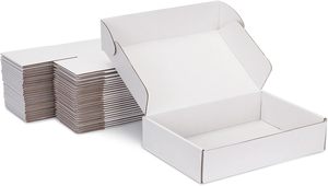 Scatole di Spedizione Piccole e Robuste in Cartone Ondulato Bianco per E-commerce, Spedizioni e Imballaggi, Scatole Riciclabili per Regali e Conservazione - Product Image 2
