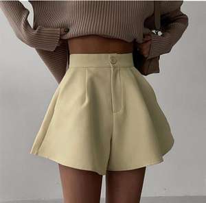 Shorts évasés pour femmes Enyami, style minimaliste, <span class=keywords><strong>chic</strong></span> décontracté, bureau, loisirs, élégant, taille haute, simple - Product Image 2