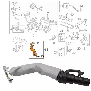 Turbocompresor refrigerante volver manguera para Buick Encore <span class=keywords><strong>Chevrolet</strong></span> Cruze Sonic Trax rastreador 1.4L Opel Vauxhall 55569839, 55587854 - Product Image 5