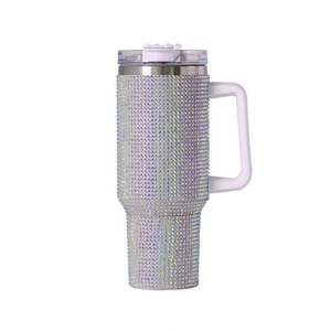 New Hot Selling 304 Stainless Steel Double Wall Insulation Water Bottle <b>40Oz</b> Car Travel Mug <b>With</b> <b>Handle</b> Straw Custom Logo - Product Image 4
