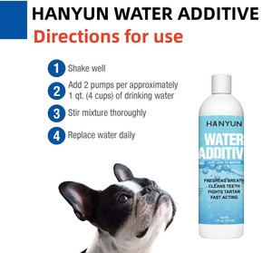 Producto de limpieza para mascotas HANYUN, cuidado Dental, enjuague bucal para <span class=keywords><strong>perros</strong></span> y gatos, previene la sequedad bucal, ayuda <span class=keywords><strong>a</strong></span> limpiar los dientes y refrescar el aliento - Product Image 3
