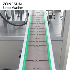 ZONESUN ZS-NIC4 Automatic 4 Heads Bottle Jar Particle Dust Removal Negative Ion Cleaning Air Rinsing Machine With Dust Cover - Product Image 4