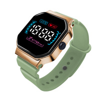 Jam Tangan Elektronik LED Persegi Digital Sport 2025 Jam Tangan Pelajar Fashion Kasual Berlapis Digital