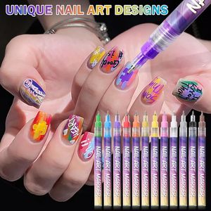 Factory Direct 12 Color Needle Tube Nail Drawing <b>Pens</b> Set Nail Art Acrylic Dry <b>White</b> <b>Pen</b> Nail Oil Polish <b>Pen</b> - Product Image 4