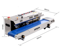 Machine de scellage de sachets alimentaires automatique KUNBA FRM980W 24m/min, scelleuse verticale à bande continue pour sacs en plastique