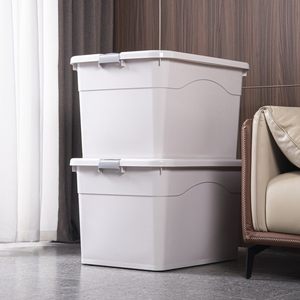 <span class=keywords><strong>Contenitore</strong></span> per Vestiti in Plastica Rinforzata Extra Large con Coperchio, Scatole Organizzative Robuste per Armadio, Bagno e Ufficio - Product Image 3
