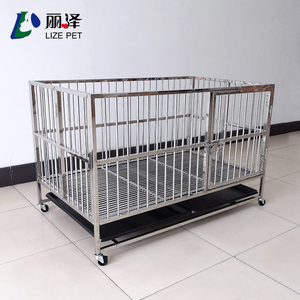 ปากกาเล่นลูกสุนัขสแตนเลสแบบพับได้สําหรับสัตว์เลี้ยงพร้อมล้อสําหรับขายสุนัข - Product Image 4