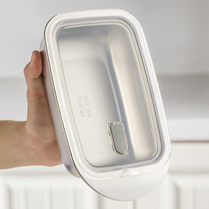 Contenedores de acero inoxidable de metal para comida, almacenamiento de comida para restaurante, congelador de cocina, Buffet, <span class=keywords><strong>caja</strong></span> de almuerzo de metal Bento - Product Image 4